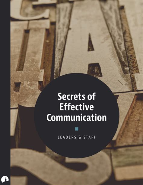 Secrets Of Effective Communication Building Church Leaders