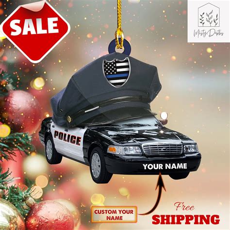 Police Car Christmas Ornament Police Officer Christmas Etsy