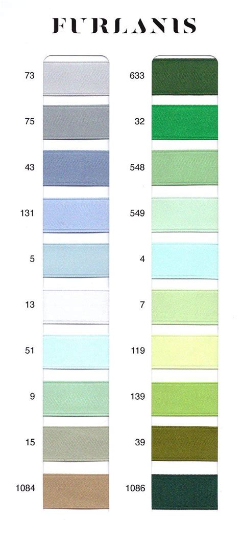 Double Satin Color Chart Satin Color Color Chart Custom Tape