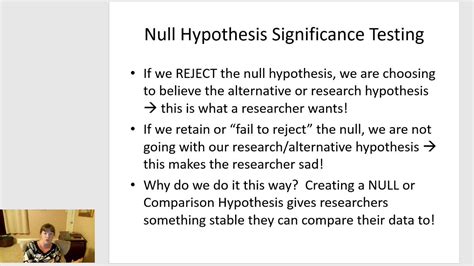 A researcher seeks to reject it because this result strongly indicates observed differences are real and not just however, sometimes a researcher may test an inexact hypothesis. Null Hypothesis Significance Testing Basics - YouTube