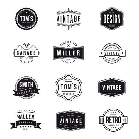 Vintage Logos Badges Insignias Kit Vol 1 Graphicsfuel