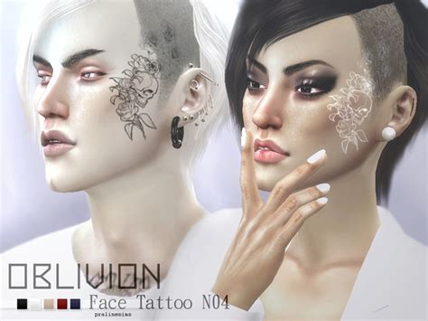 Oblivion Face Tattoo N04 By Pralinesims At Tsr Sims 4 Updates