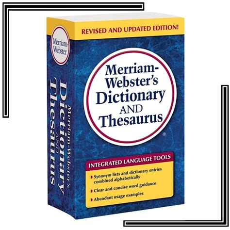 Merriam Websters Dictionary And Thesaurus Mass Market Paperback
