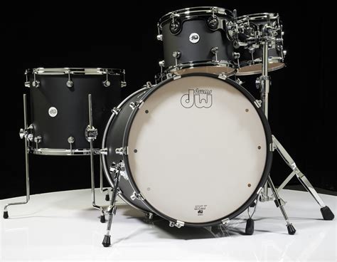 Dw Design Series 4pc Drum Set 10121622 Black Satin
