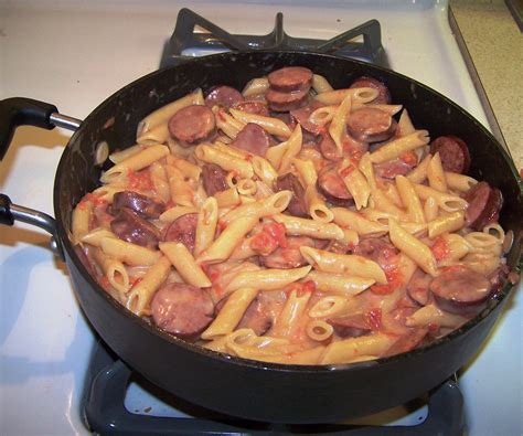 Add sausage and cook until the edges start to crisp. Cooking What I Pin: Smoked Sausage Pasta