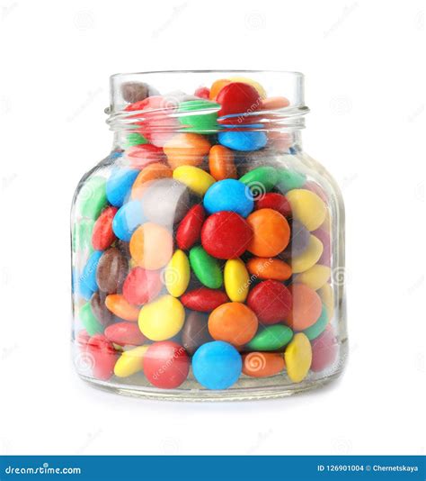 Jar With Colorful Candies Stock Photo Image Of Object 126901004