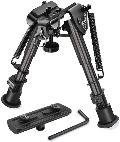 Cvlife 6 9 Inches Bipod With Adapter For M Rail Carbon Fiber