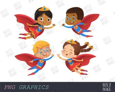 Super Hero Super Hero Kids Multicultural Kids Super Hero Etsy Singapore
