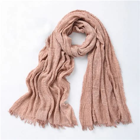 2019 Japanese Unisex Style Winter Scarf Cotton Solider Color Plaid Long Soft Womens Scarves