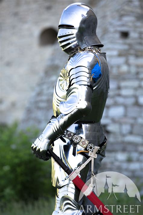 Medieval Knight Gothic Plate Armour Full Set For Sale
