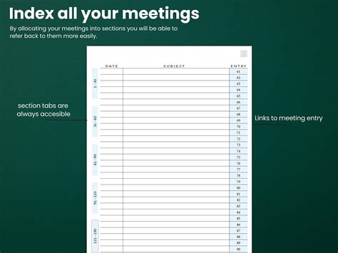 Boox Note Air Templates Meeting Book Meeting Notes Hyperlinked Pdf