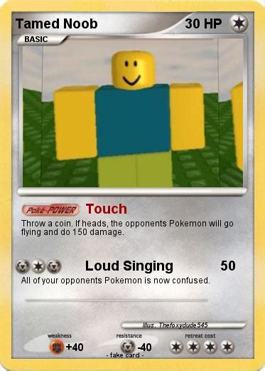 Pokémon Tamed Noob Touch My Pokemon Card