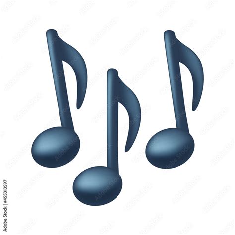Vecteur Stock Musical Notes Emoji Icon Illustration Sign Music Singing