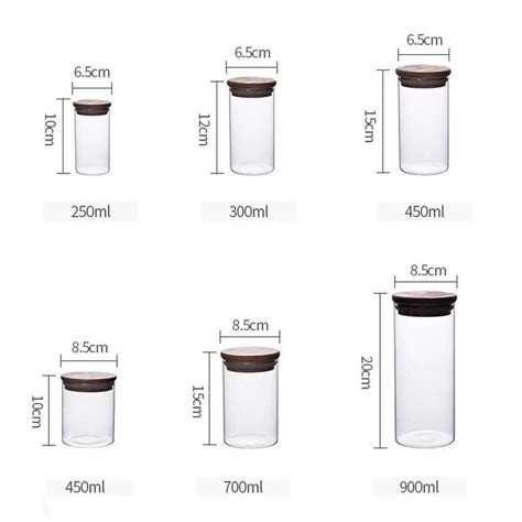 Wholesale High Borosilicate Home Usage Clear Glass Spice Jar Durable Glass Hermetic Glass
