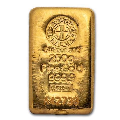 Buy 250 Gram Gold Bar Argor Heraeus Cast Apmex