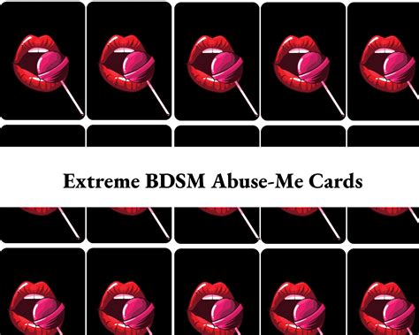 Extreme Bdms Humiliation And Punishment Sex Cards For Submissive Females Bdsm Dominant T