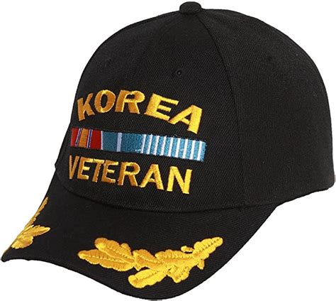 Military Korea Veteran Adjustable Hat With Wing Embroidery Black At