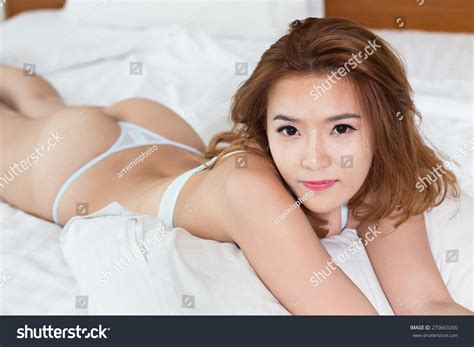 Zdj Cie Stockowe Sexy Asian Woman Lingerie Wearing Thong Shutterstock