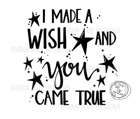 I Made A Wish And You Came True Valentine Quote Hand Etsy Make A