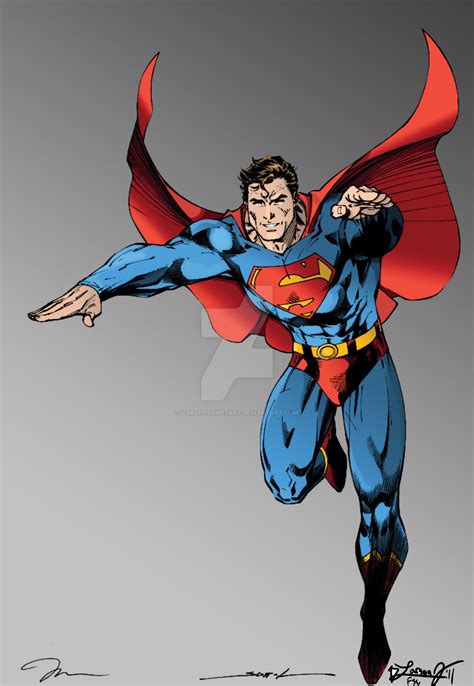 Jim Lee Superman By Larsonjamesart On Deviantart