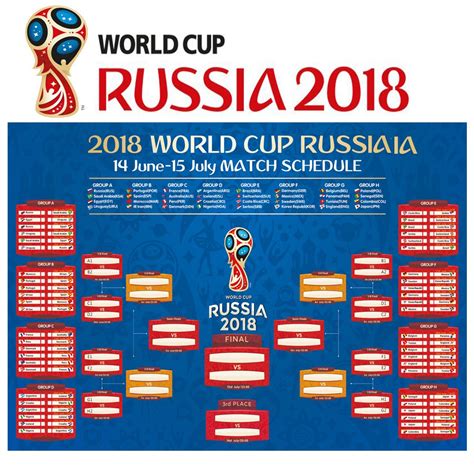 fifa world cup poster wall soccer teams games russia 2018 stickers chart sport 606276766031 ebay
