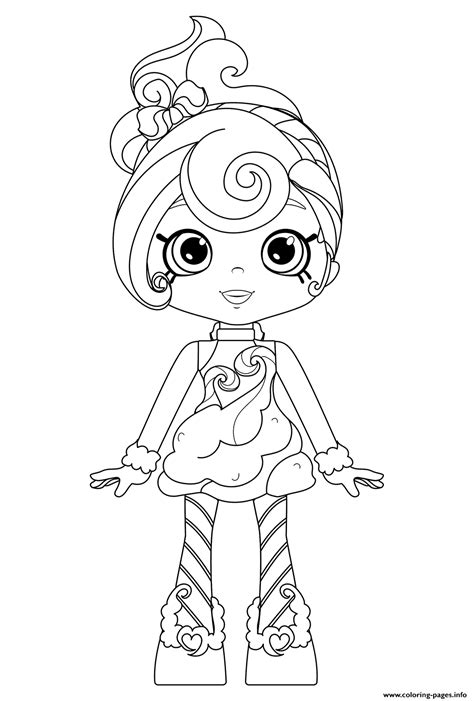 Candy Sweets Of Shoppies Coloring Page Printable