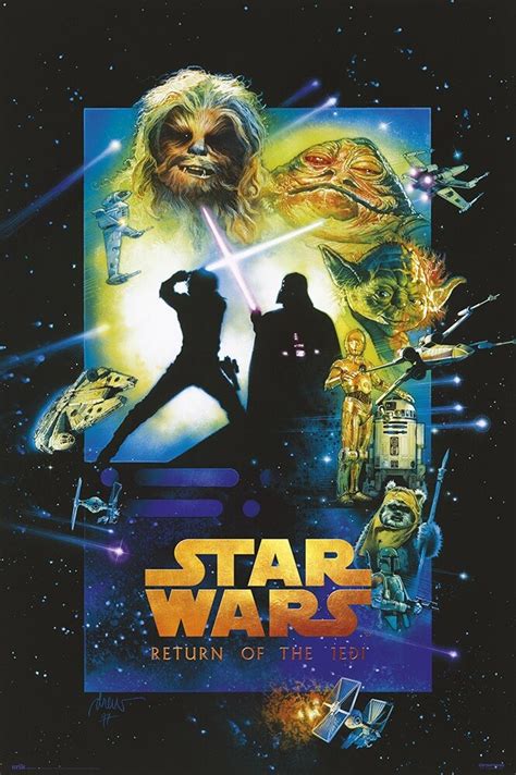 Poster Star Wars Episode Vi Return Of The Jedi Wall Art Ts