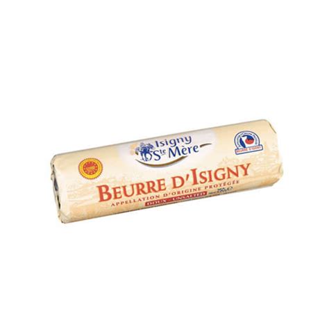 Isigny Sainte Mere Butter Roll Aop Unsalted 250 Grams The Green