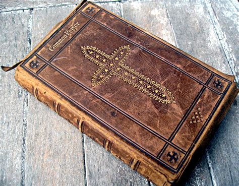 Antique Leather Book Common Prayer For Protestant Episcopal