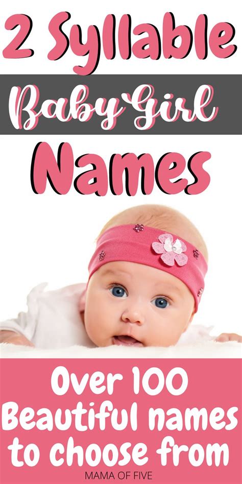 Cute Two Syllable Baby Girl Names That You Will Love Baby Girl Names