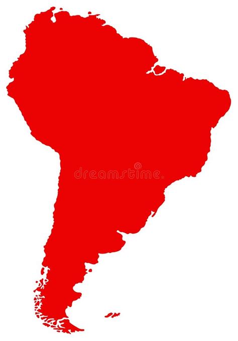 South America Or Latin America Map Continent In The World Stock