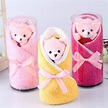 Random Color Cute Bear Style Towel Fibre Creative Towels For Wedding ...