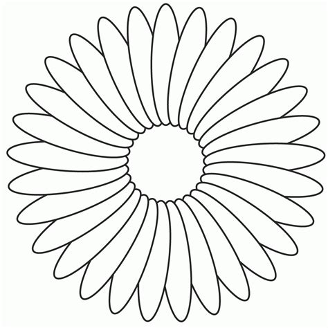 Easy Coloring Pages Of Flowers Clip Art Library