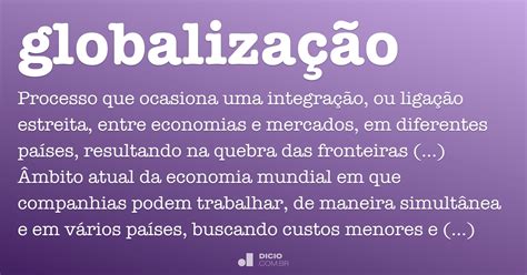 Globalização Dicio Dicionário Online De Português