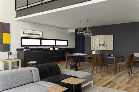 Modern Industrial Interior Design In Beautiful Open Apartment 06