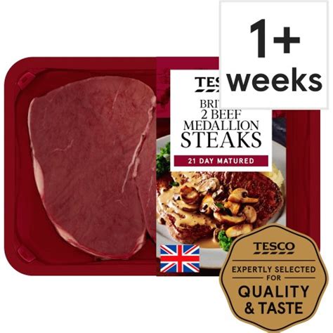 Tesco 2 Beef Medallion Steaks 340g Compare Prices And Where To Buy