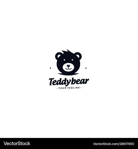 Teddy Bear Logo Design Template Royalty Free Vector Image