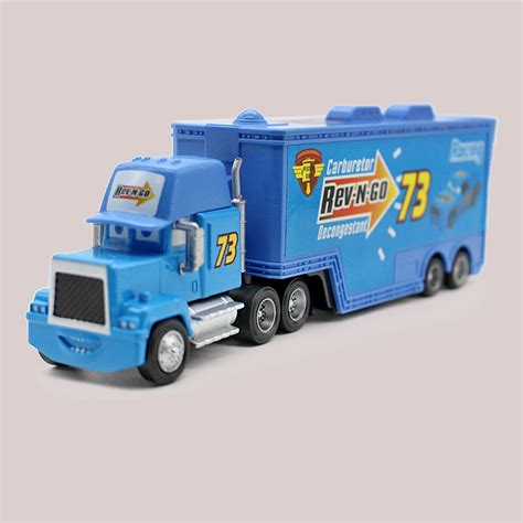 Pixar Cars 2 Toys 73 Rev N Go Truck Hauler Diecast Metal Toys For