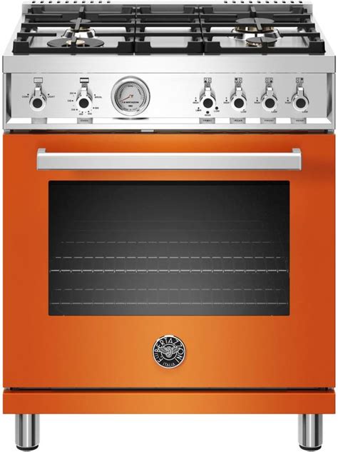 Bertazzoni Professional Series 30 Orange Freestanding Gas Range