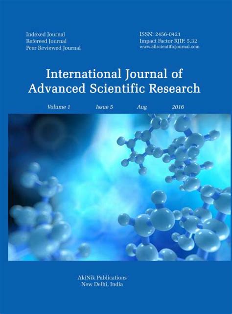 Buy International Journal Of Advanced Scientific Research Subscription