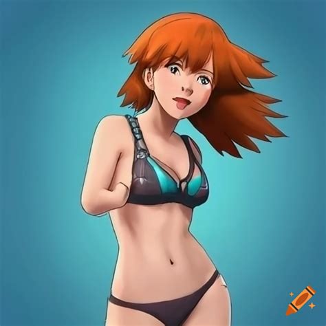 Realistic Artwork Of Misty From Pokemon In A Swimsuit On Craiyon