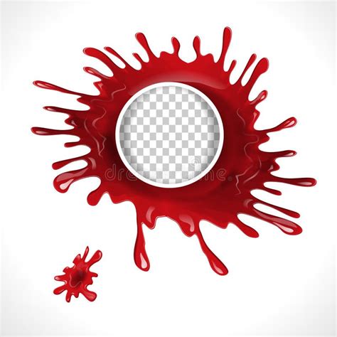 Blood Splatter Circle Frame Stock Vector Illustration Of Shot