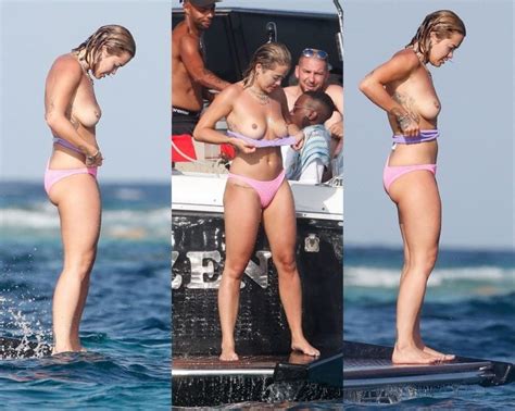 Rita Ora Topless Ibiza Vacation Boat Porn Pictures Xxx Photos Sex