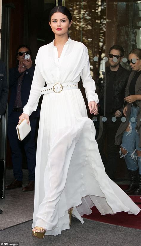 Selena Gomez Is A Vision In White As She Continues Fashion Parade In