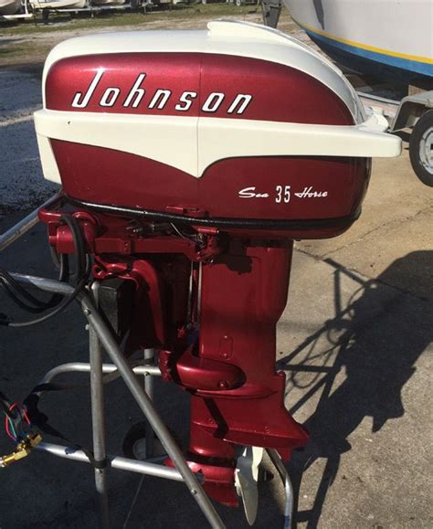 1957 35 Hp Johnson Restored Outboard Boat Motor For Sale Outboard