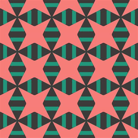 ethnic islamic persian red green color geometric star shape seamless pattern on black background