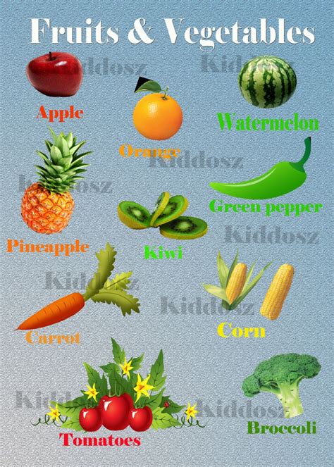 Fruits And Vegetables Poster