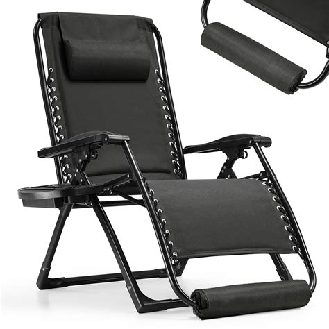 Padded Zero Gravity Chair Oversized With Foot Rest Cushion Support 400 Lbs Patio Beach Lounge