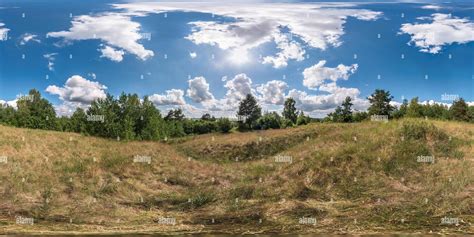 360° View of full 360 degree seamless panorama in equirectangular spherical equidistant ...