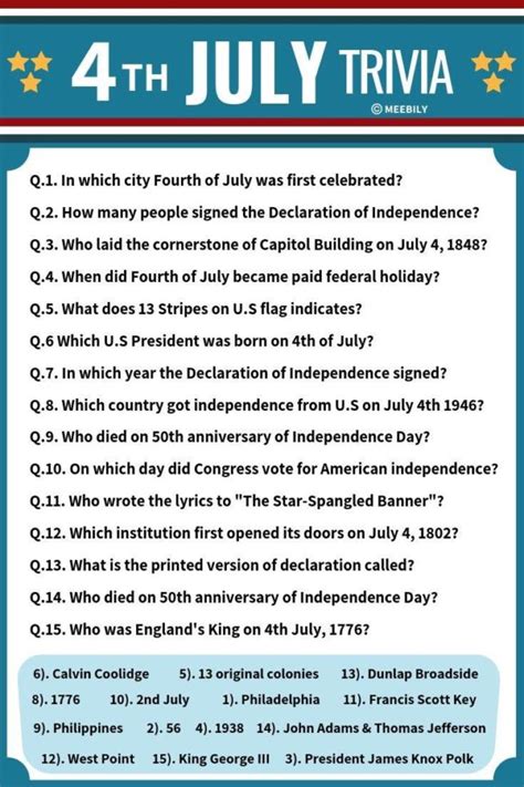 In what city was the declaration of independence signed? 100+ Fourth of July Trivia Questions & Answers - Meebily